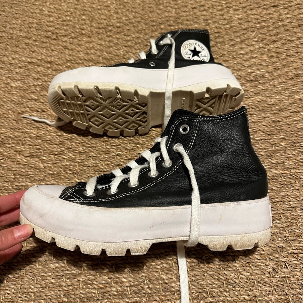 Leather Lug Sole Hi Top Converse